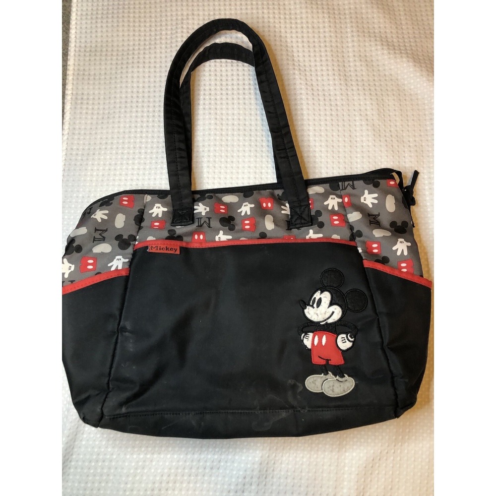 Disney Baby - Mickey Mouse - Used - Baby Diaper Bag - Girls/Boys - Black & Red